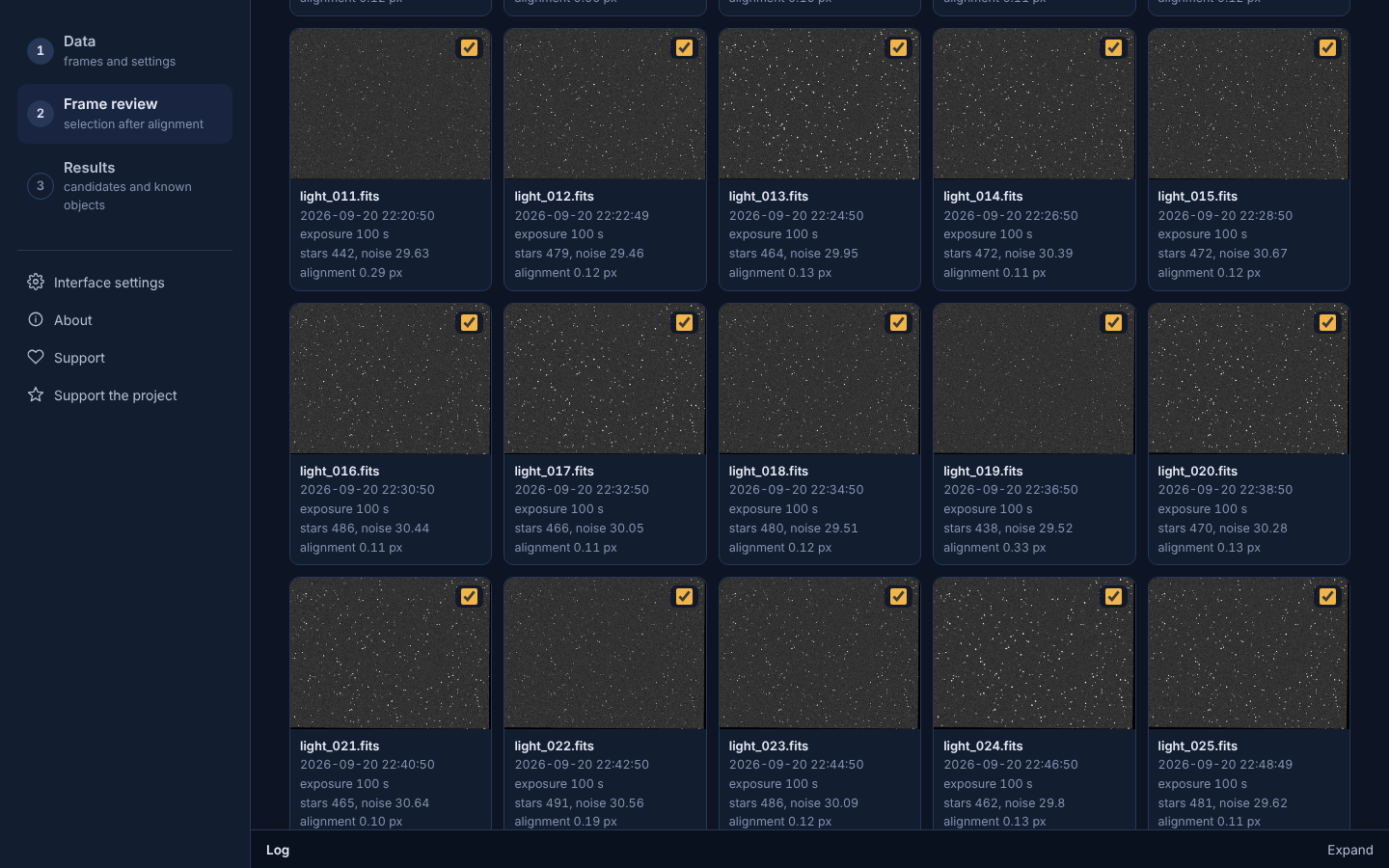 Frame cards