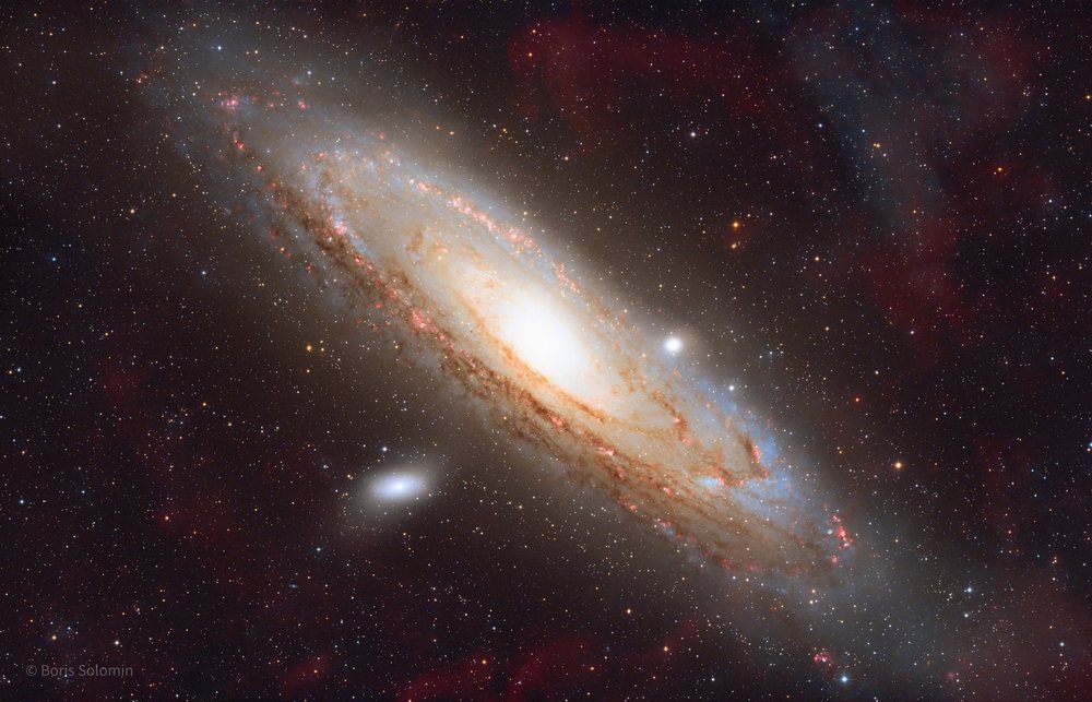 Andromeda Galaxy in hydrogen and oxygen